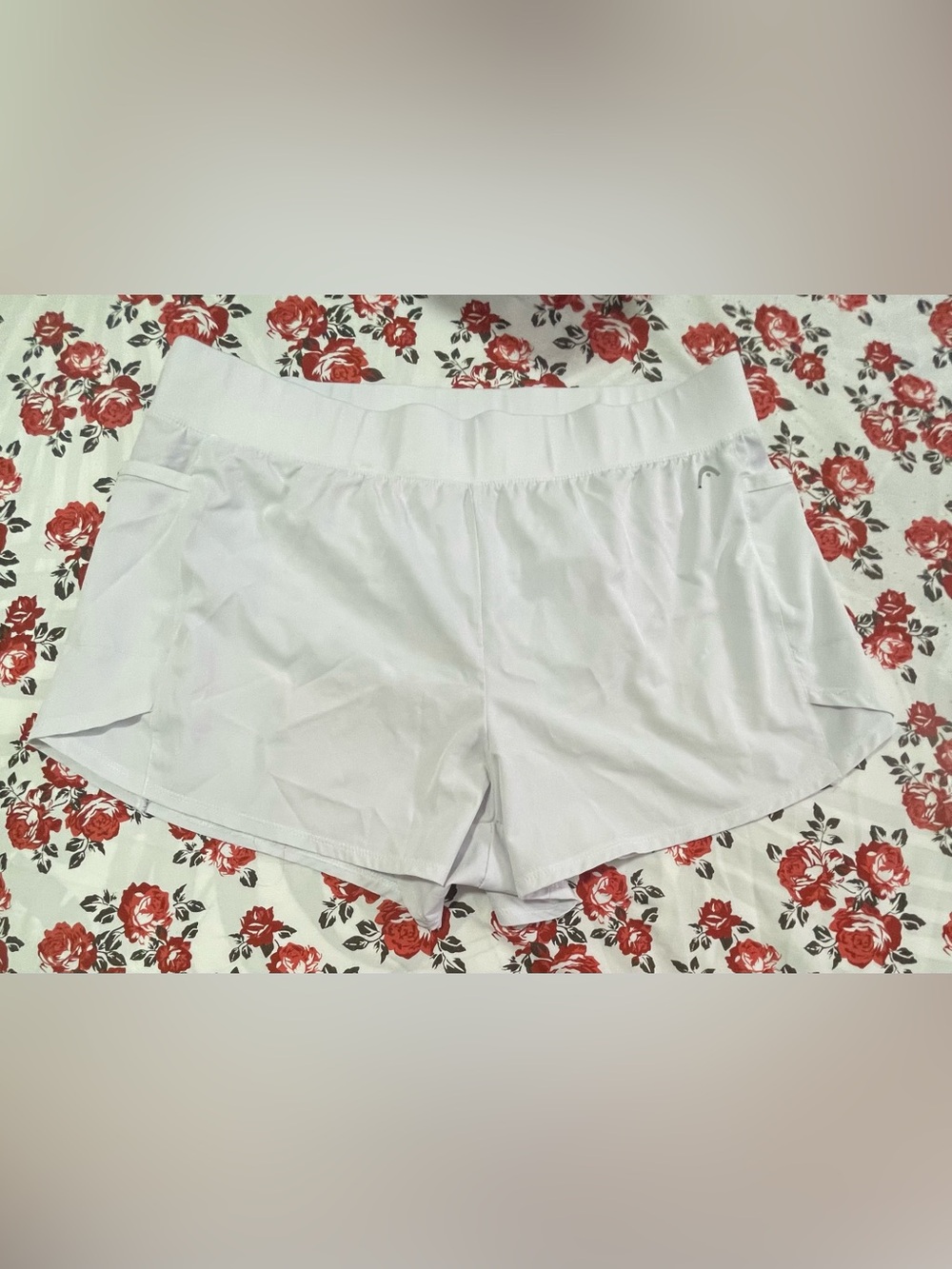 Head Women's White Athletic Shorts with Side Pockets
